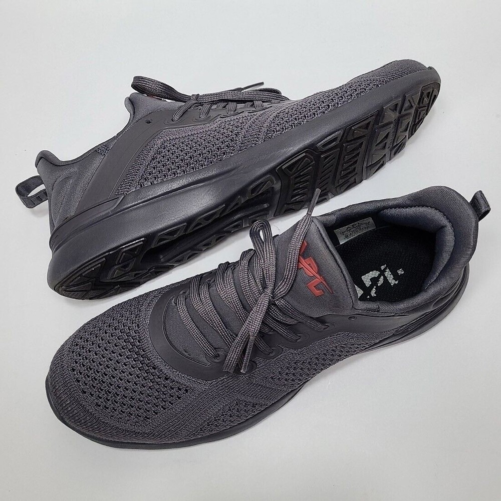 APL Men’s Athletic Sneakers in Charcoal Gray with Red Logo